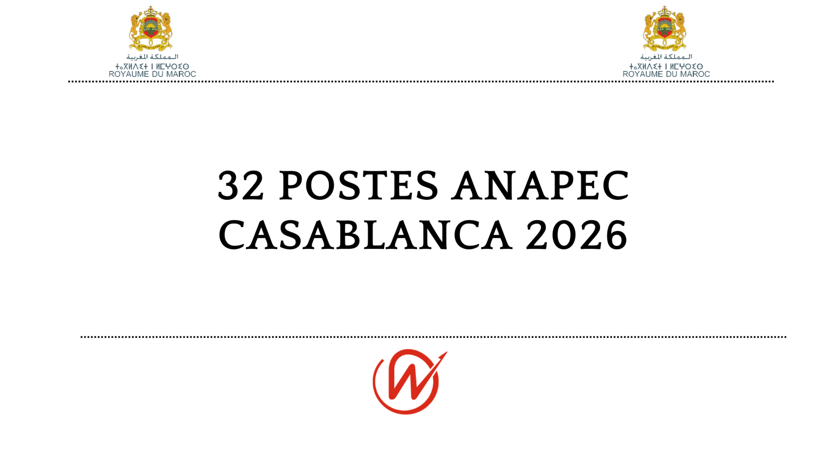 32 Postes ANAPEC Casablanca 2026