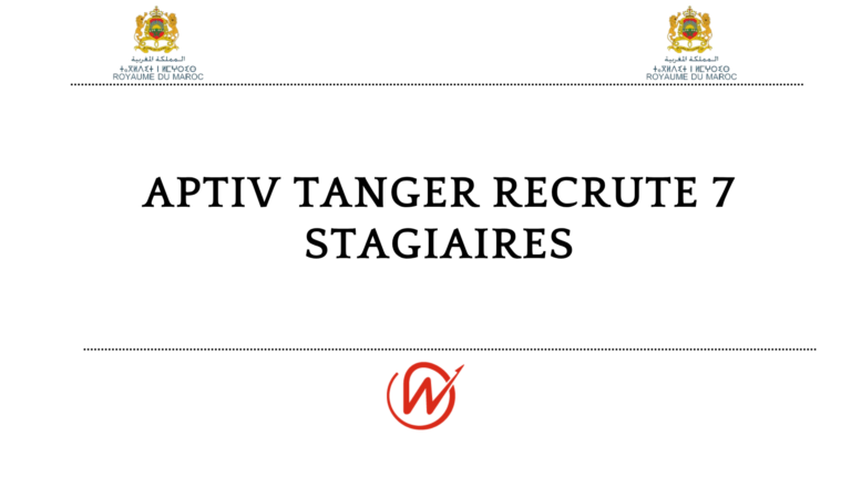 Aptiv Tanger recrute 7 stagiaires
