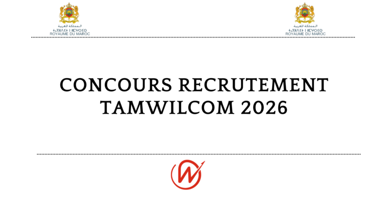 Concours Recrutement Tamwilcom 2026 – 4 Postes à Pourvoir