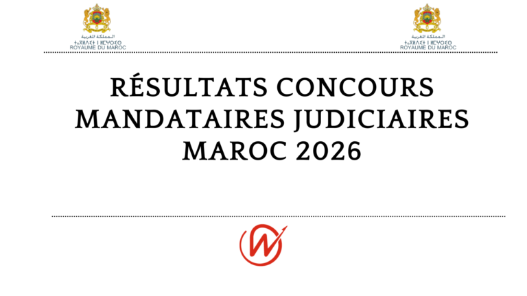 Résultats Concours Mandataires Judiciaires Maroc 2026