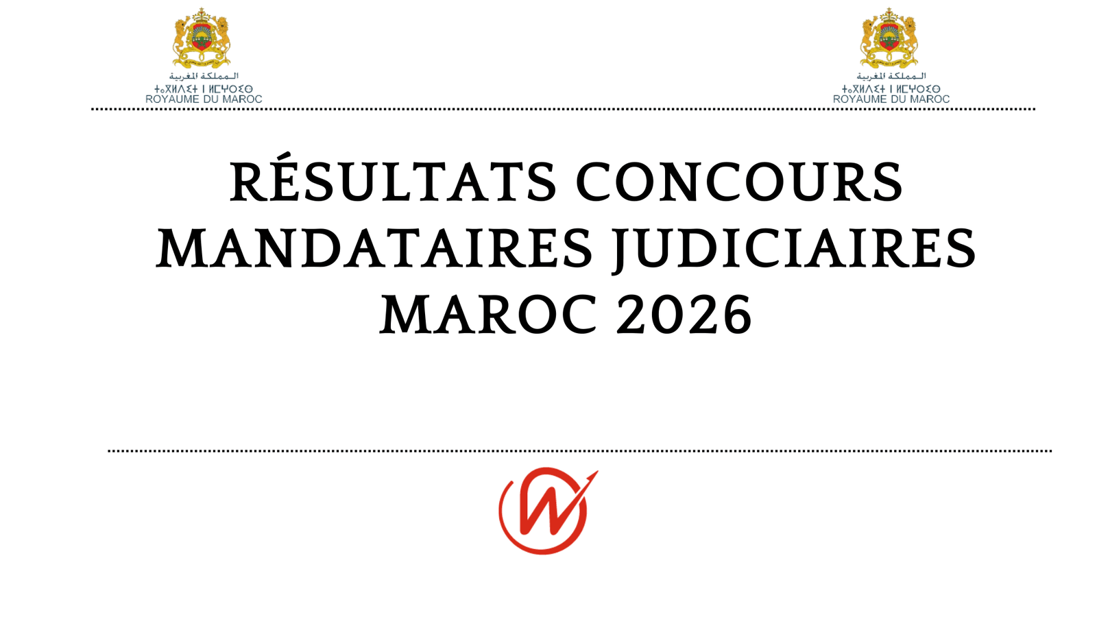 Résultats Concours Mandataires Judiciaires Maroc 2026